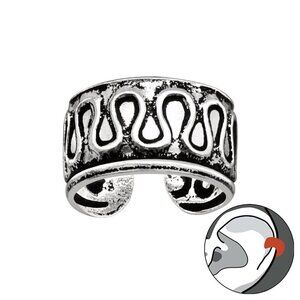 Sterling Silver Vintage Pattern Ear Cuff​